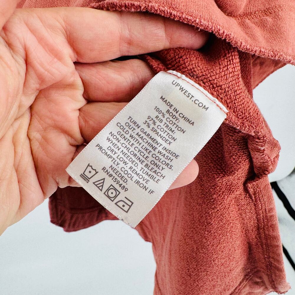 UpWest Resort Mercantile 100% Cotton Rust Long Sleeve Sweatshirt Size M - Picture 5 of 7